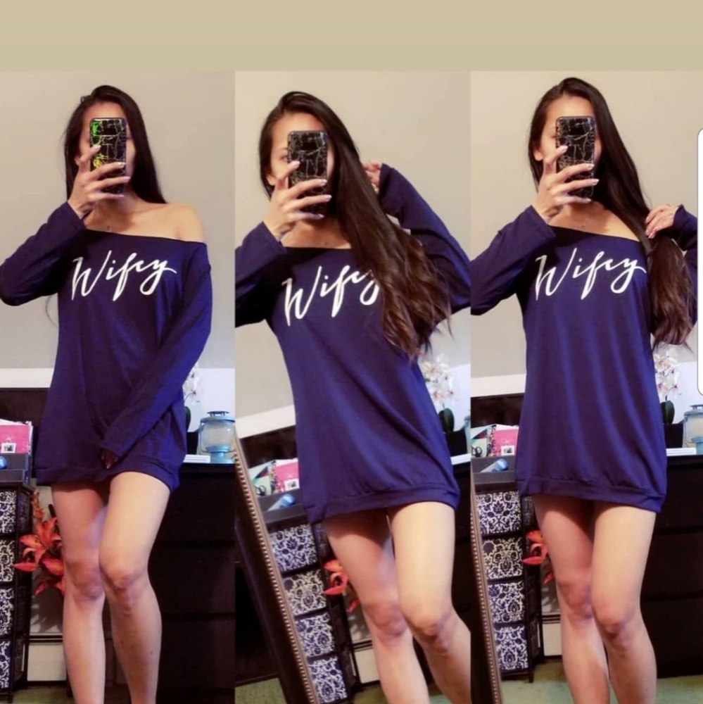 2 for $30--Wifey Raw Cut Bardot Tee - Picture 7 of 8